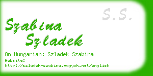 szabina szladek business card